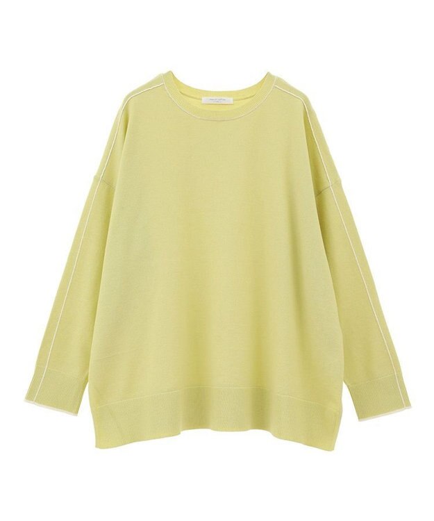 Green Parks アンチピリングライン入りニットプルオーバー Green