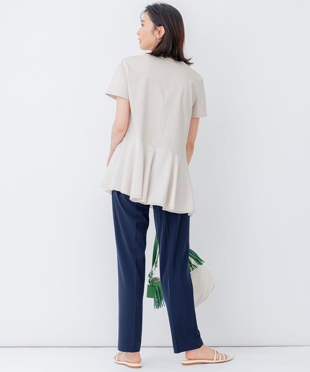 23区 【洗える】2WAYストレッチツイル テーパードパンツ ネイビー系