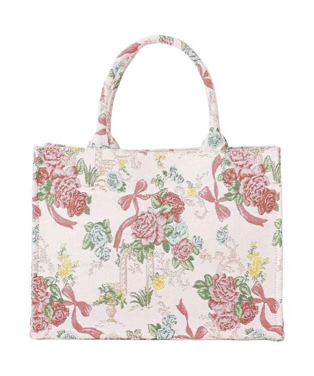 Maison de FLEUR フラワーガーデン柄ゴブランスクエアトートバッグ Multi
