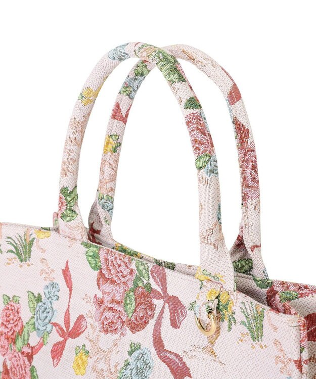 Maison de FLEUR フラワーガーデン柄ゴブランスクエアトートバッグ Multi