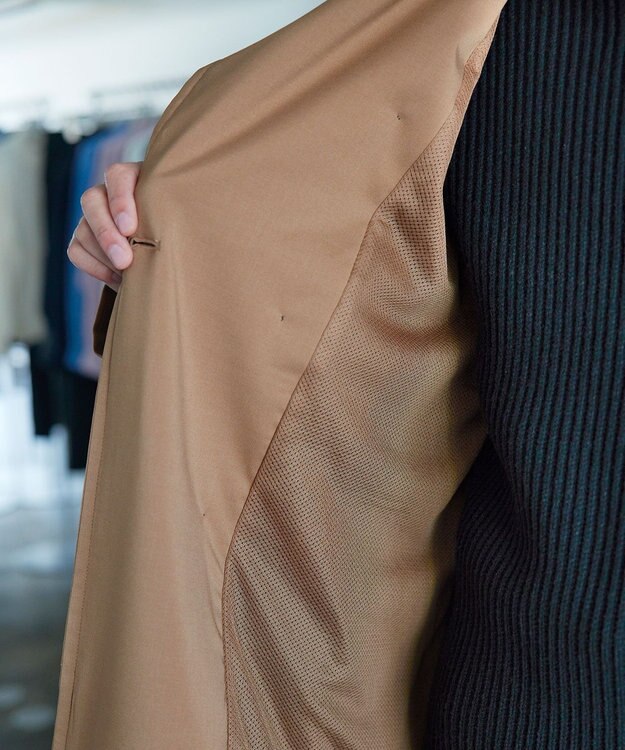 UNFILO MENS 【男女兼用】ウールライクトレンチコート ブラウン