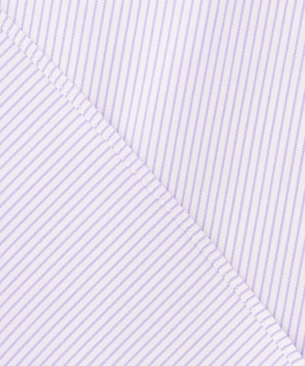 J.PRESS MEN 【PREMIUM PLEATS / 形態安定】マイクロストライプ ドレスシャツ / B.D. ライラック系1