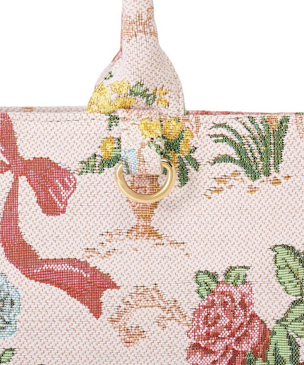 Maison de FLEUR フラワーガーデン柄ゴブランスクエアトートバッグ Multi