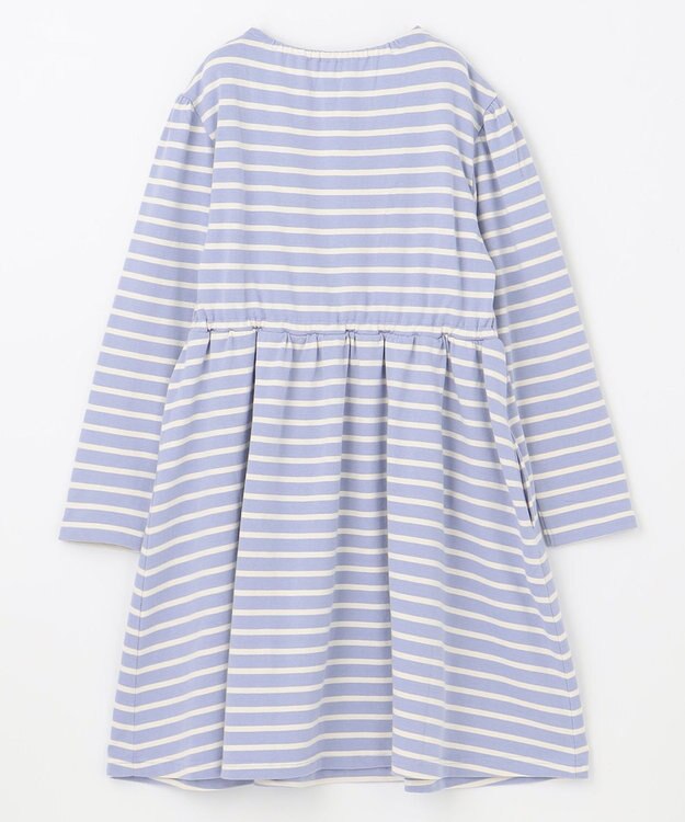 組曲 KIDS 【150-160㎝】ボーダー ワンピース サックスブルー系1