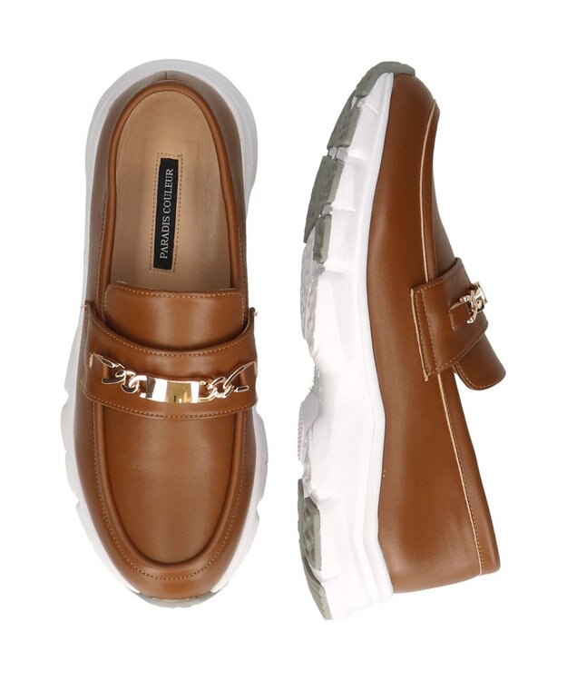 Bridget Birkin 【PARADIS COULEUR】メタルチェーンローファースニーカー ブラウン