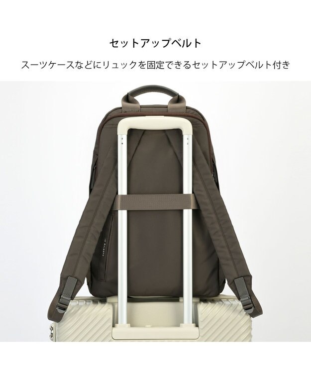 ACE BAGS & LUGGAGE W&.Day/Night ハウン スリムリュック A4サイズ 13.3インチPC収納 15572 ダブルアンドデイナイト チャコール
