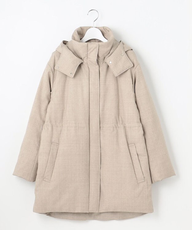 自由区 【ファー取り外し可】ライトウールダウン ベージュ系