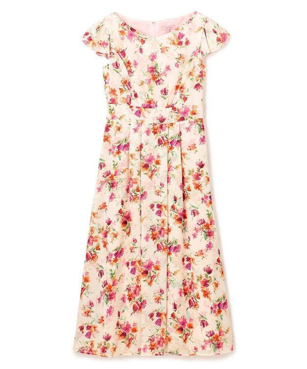 TOCCA 【洗える！】WATERCOLOR HARMONY ロングドレス アイボリー系