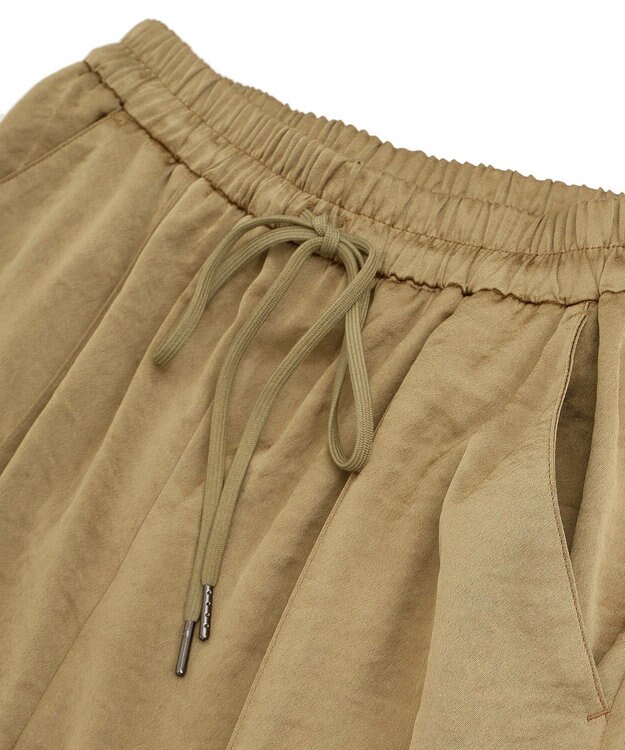 YECCA VECCA ビンテージサテンイージーワイドパンツ Camel