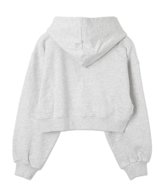 WEGO ロゴジップショートパーカー 杢グレー