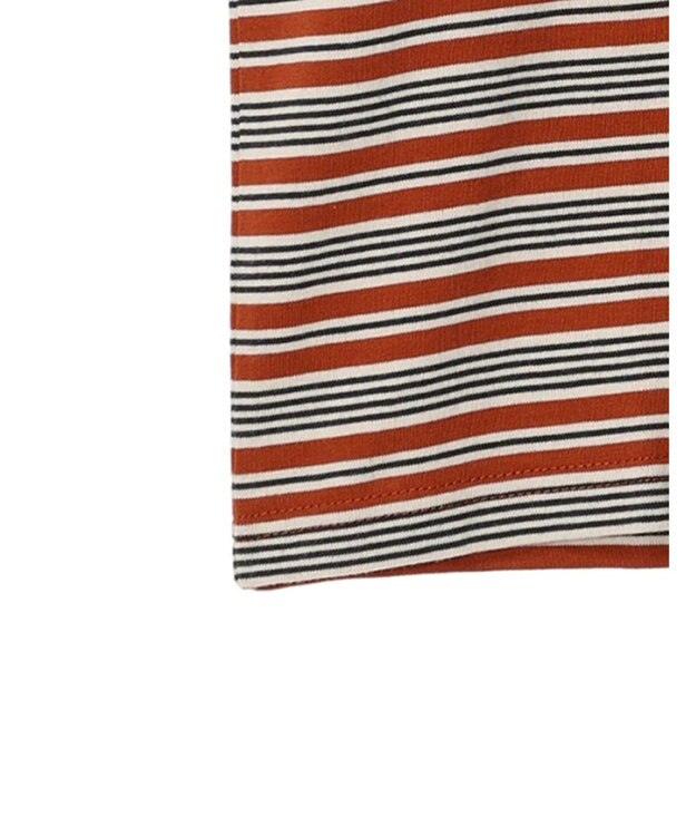 AMERICAN HOLIC マルチボーダーノースリーブカットプルオーバー Terracotta