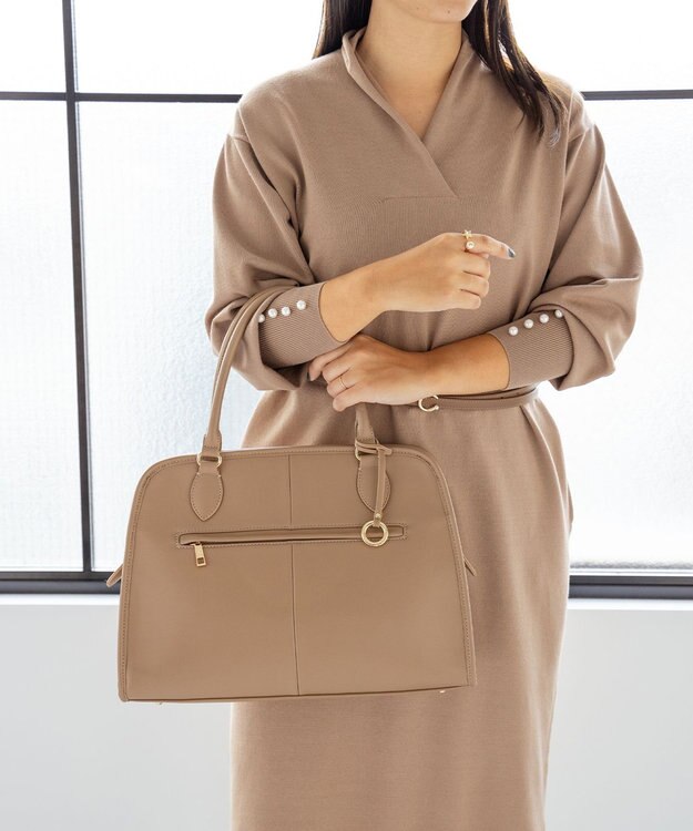 組曲 【A4対応】 ボストンバッグ Large ベージュ系