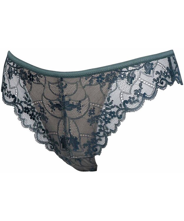 WACOAL Ｔバック ショーツ BXC408とペア はきこみ丈あさめ 総レース ソング レディース PXC408 /ワコール グリーン