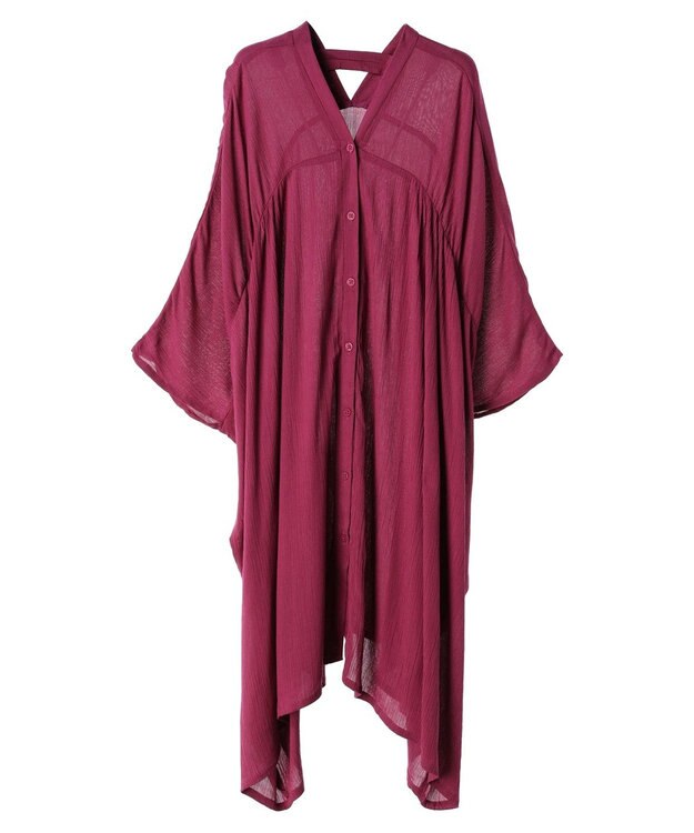 Green Parks Ｉ　レーヨンクレープチュニック Dark Pink