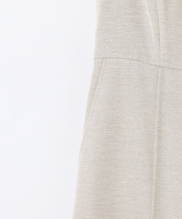 GRACE CONTINENTAL 麻調ベルトサロペット ベージュ