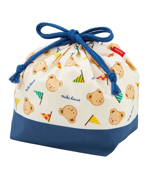 MIKI HOUSE HOT BISCUITS 【ミキハウス】 ミキハウスベア ランチバッグ 紺
