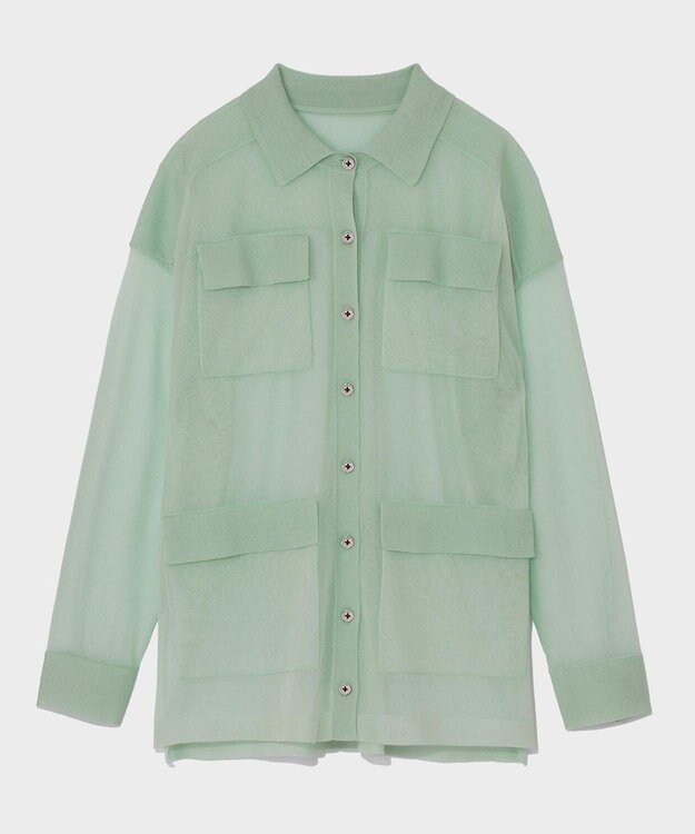 GRACE CONTINENTAL カバーオールシアージャケット ミント