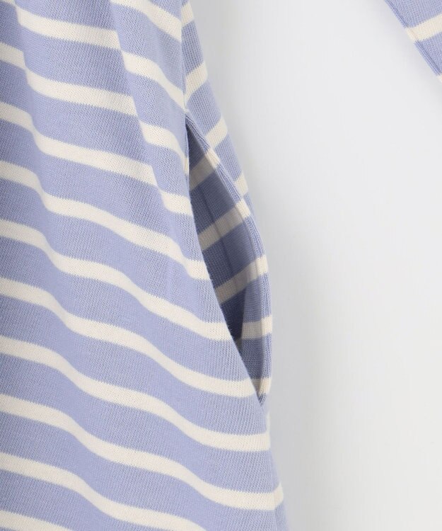組曲 KIDS 【150-160㎝】ボーダー ワンピース サックスブルー系1