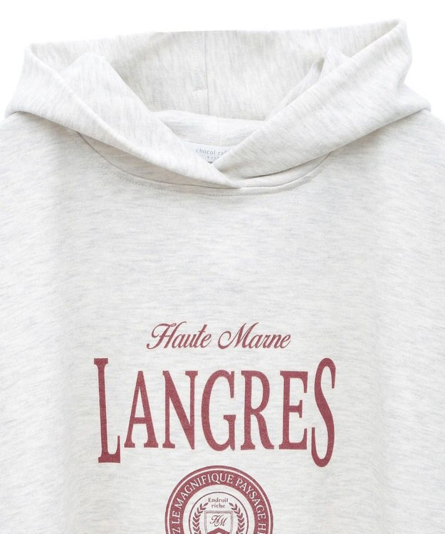 Green Parks 裏毛エンブレムパーカーチュニック Oatmeal