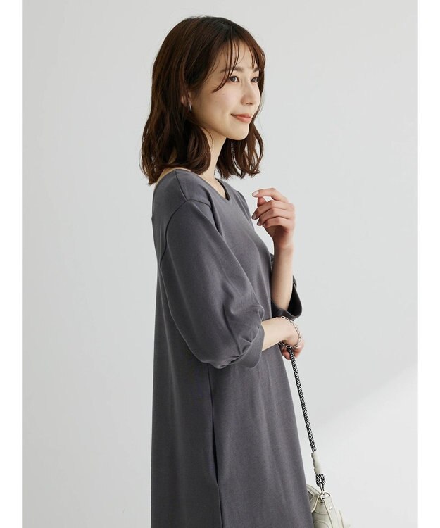 Green Parks ・Ｄｏｕｂｌｅ　Ｆｌａｇｓ　１０ｏｚバルーンソデワンピ Charcoal Gray