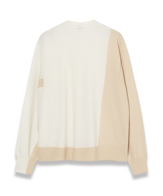 JOSEPH 【WEB&OUTLET限定・洗える】パッチカラーニット　モックネック Ivory