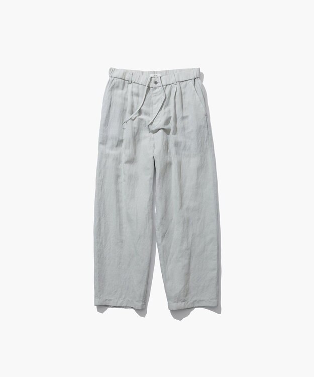 ATON COTTON LINEN VOILE | ルーズフィットパンツ - UNISEX SAX