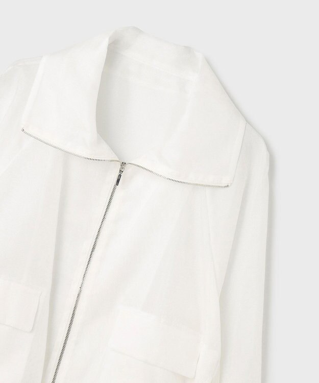 GRACE CONTINENTAL ブライトメッシュブルゾン ホワイト