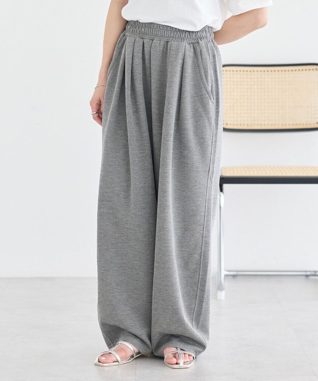earth music&ecology イージーコクーンパンツ Dark Gray Mixture
