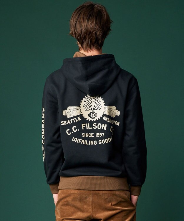 JOSEPH ABBOUD MOUNTAIN 【FILSON】PROSPECTOR GRAPHIC HOODIE　フーディ ブラック系