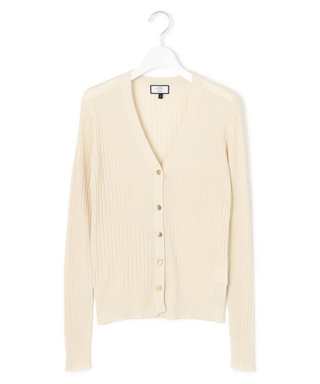 J.PRESS YORK STREET 【WOMEN】シアワイド リブカーディガン ベージュ系