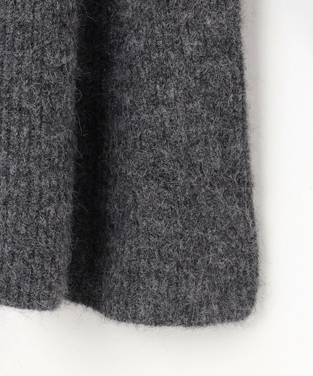 組曲 L へアリーヤーン フレア ニット チャコールグレー系