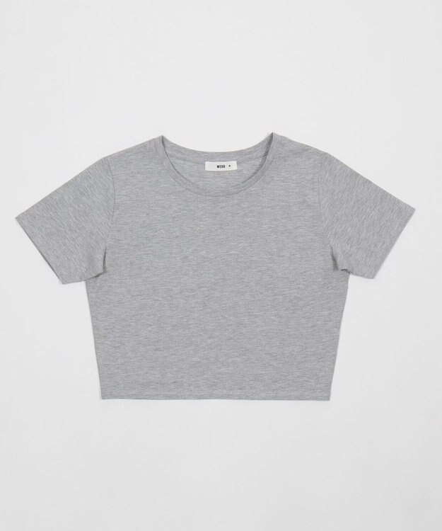 WEGO 【7色/SMLサイズ展開】コンパクトフィットT 杢グレー