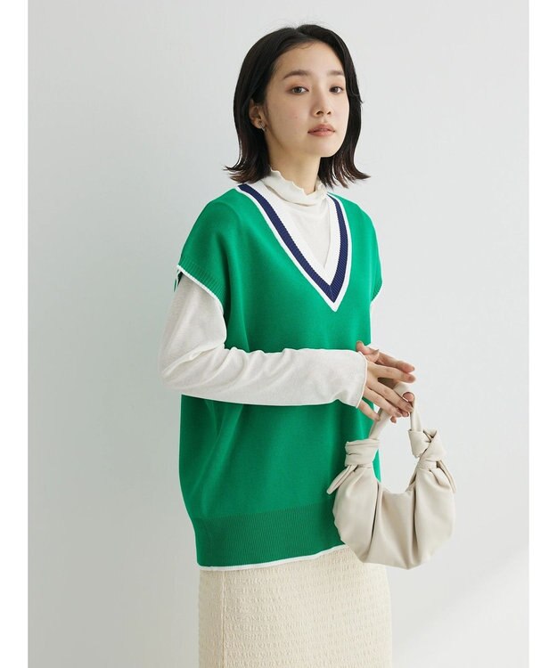 Green Parks チルデンニットベスト Green