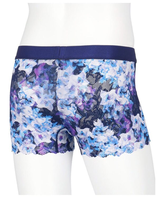 WACOAL MEN WACOAL MEN 【レースボクサー】 ボクサーパンツ フロント快適グラマラス 通気性 スカラ始末(裾部分) 前閉じ レース 下着 メンズ WT3826 /ワコールメン ブルー