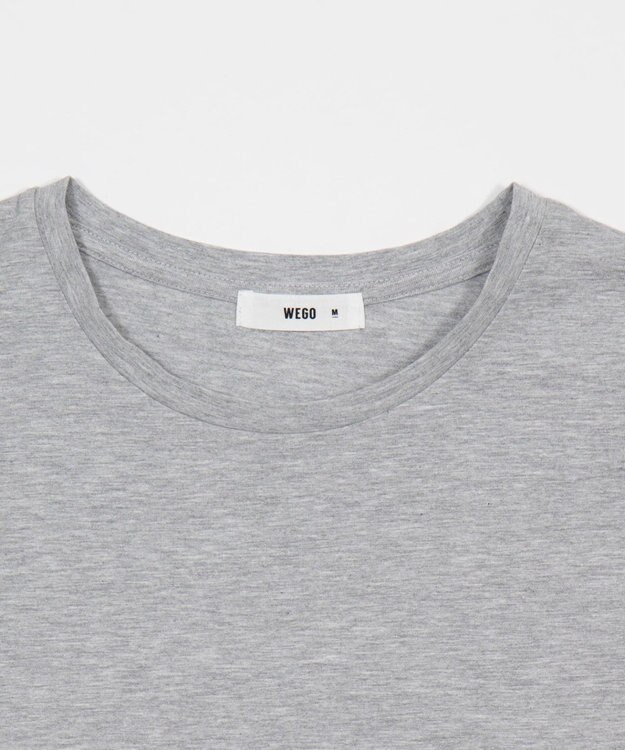WEGO 【7色/SMLサイズ展開】コンパクトフィットT 杢グレー