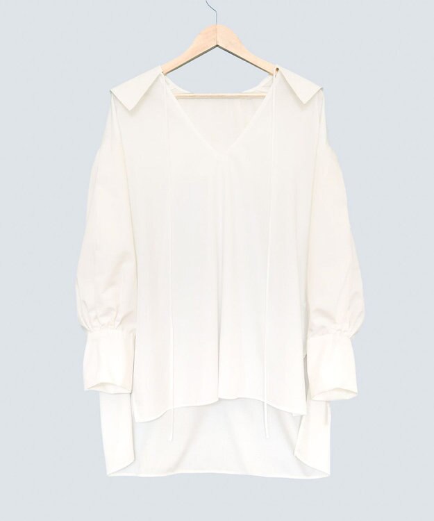 COQ FIN オーバーサイズセーラーカラーブラウス オフホワイト