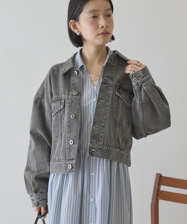 AMERICAN HOLIC ショート丈デニムジャケット Gray