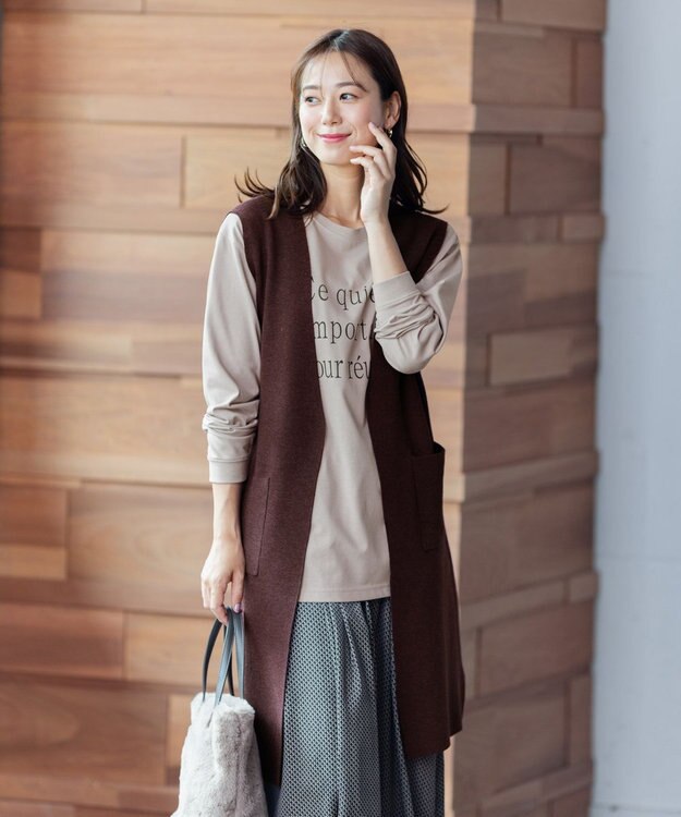 ANY マシュマロニットジレ チョコレート