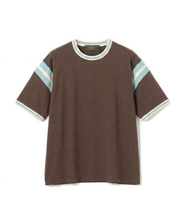 J.PRESS MEN 【WEB・一部店舗限定】IVY Ringer T-shirt ダークブラウン系
