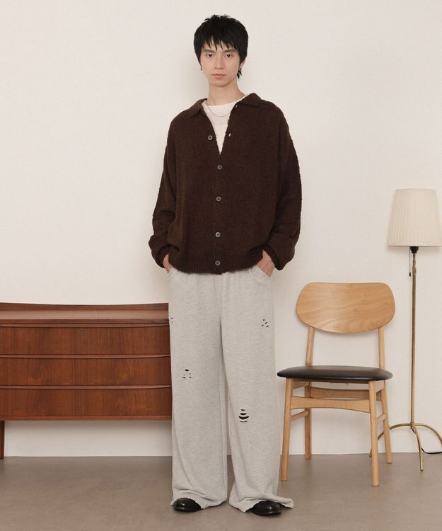 WEGO ブークレボタンカーディガン ブラウン