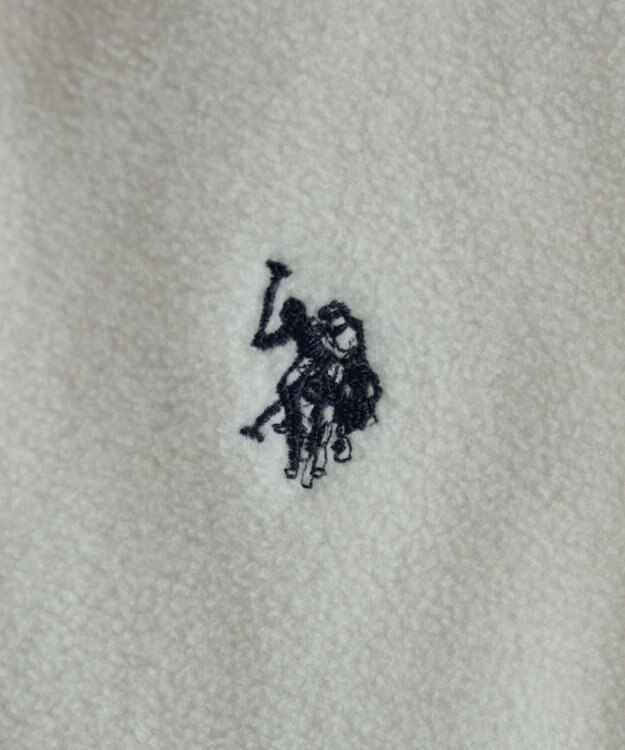 WEGO 【ユニセックス着用ITEM】USPOLOフリースハーフジッププルオーバー ホワイト