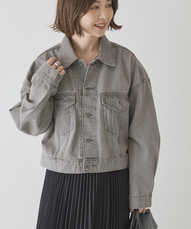 AMERICAN HOLIC ショート丈デニムジャケット Gray