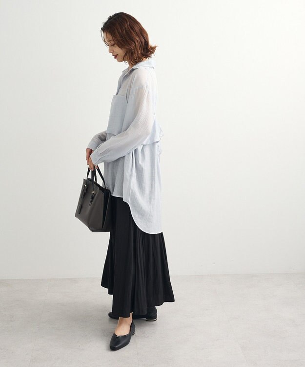 Green Parks ＳＥＴ２点シアーシャツ＋ビスチェ Light Gray