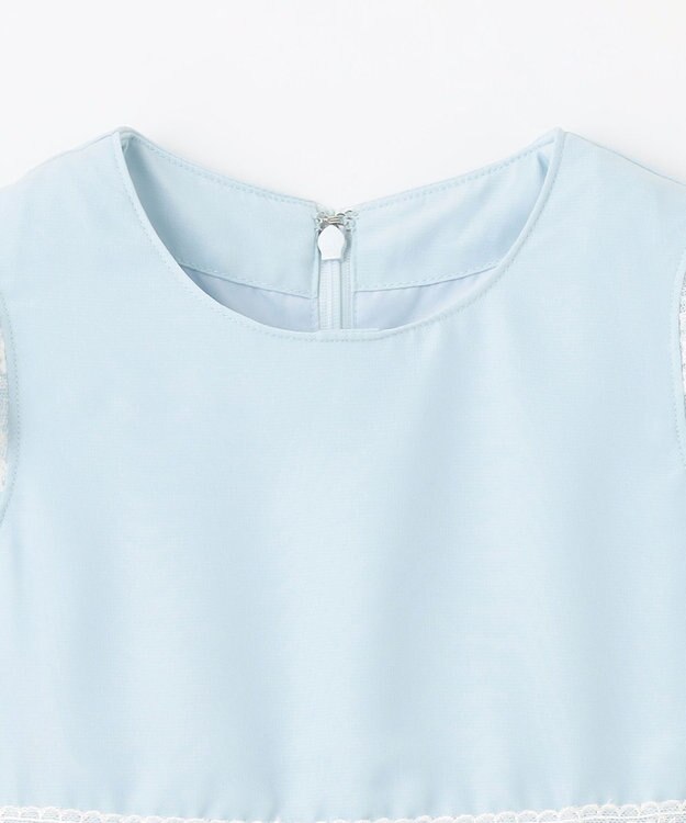 ANY KIDS シフォン プリーツ ワンピース サックスブルー