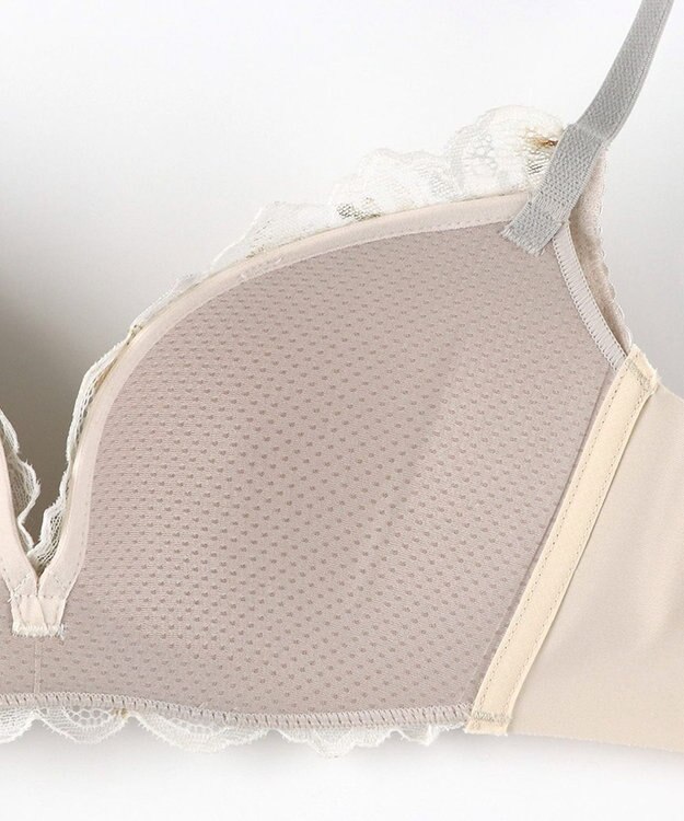 WACOAL ノンワイヤーブラ 【SUHADA ONE】 谷間メイク ふっくらデコルテ 脇すっきりシルエット レディース BXB411 /ワコール ベージュ