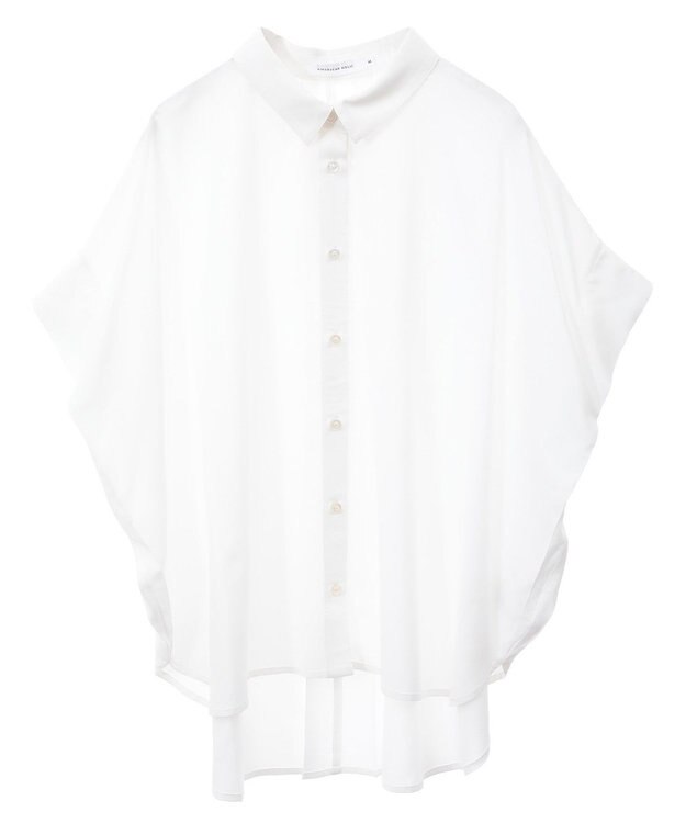 AMERICAN HOLIC 【接触冷感】タックフレンチスリーブシャツ Off White