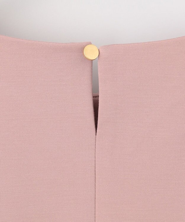 ANY SIS パフスリーブ異素材コンビ プルオーバー スモーキーピンク