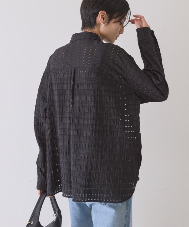 AMERICAN HOLIC シアーチェックシャツ Black