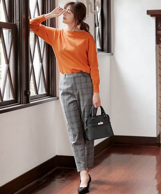 ANY SIS 【洗える】サイドケーブルカラー ニット マリーゴールド