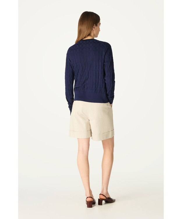 DAKS John Smedley for DAKS ハウスチェックカーディガン ネイビー